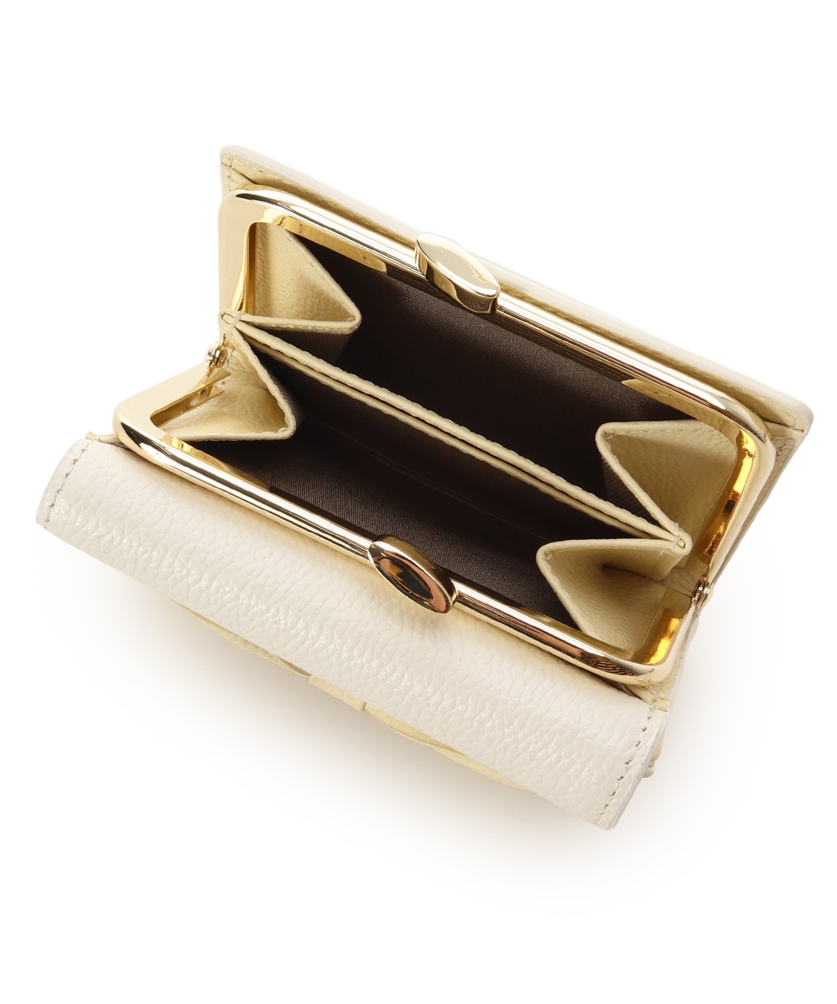 バイカラーリボンモチーフ口金折財布