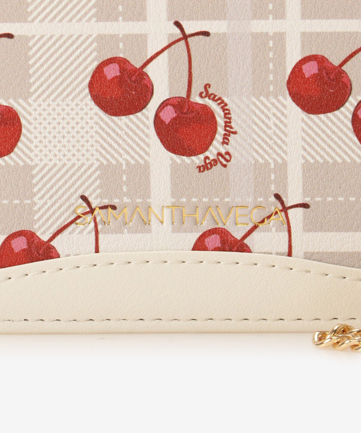 チェックチェリーパスケース(FREE オフホワイト): SAMANTHAVEGA