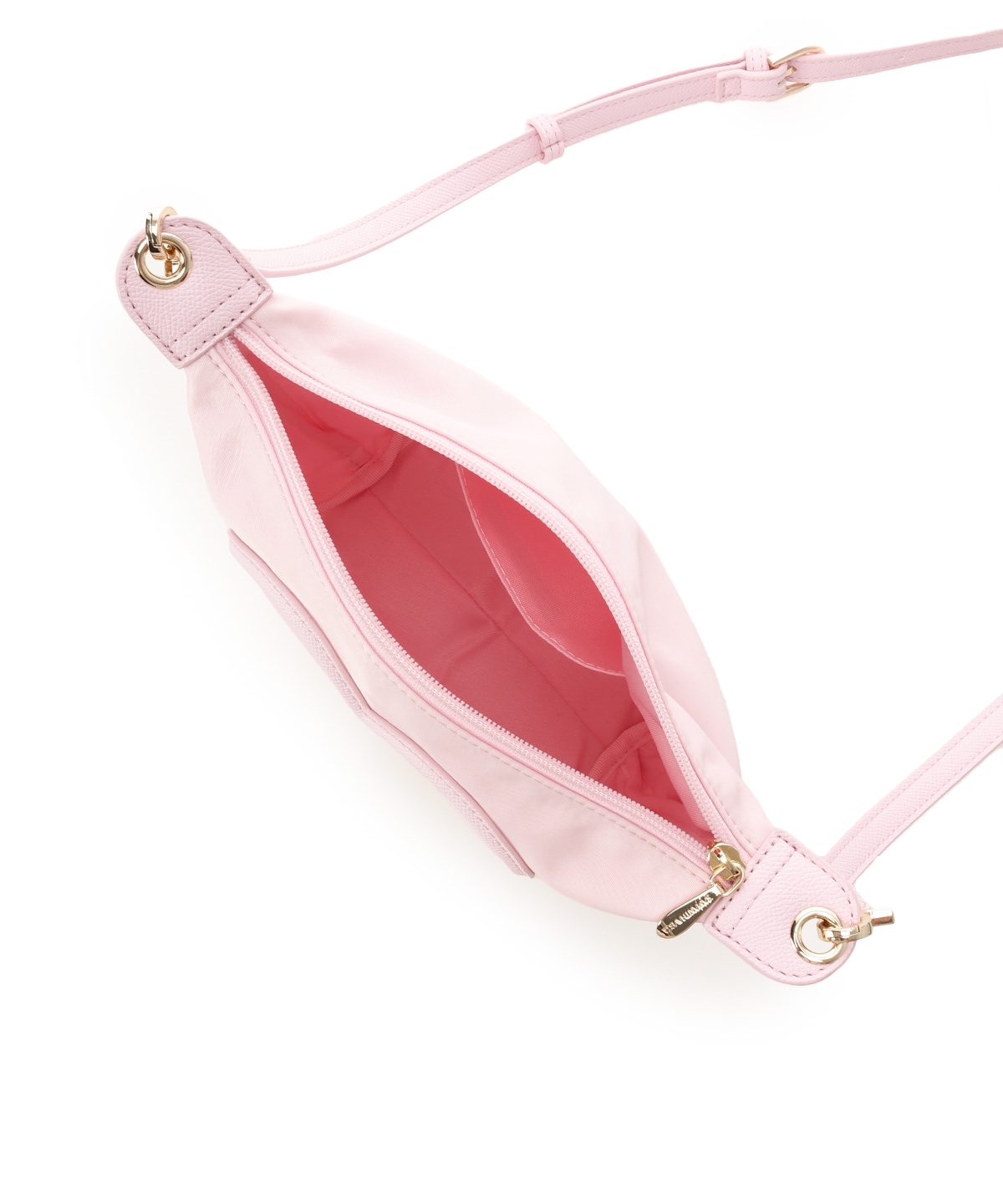 フロントハートナイロンショルダーバッグ