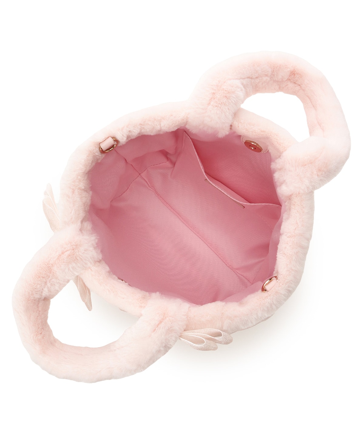 シフォンリボンファーハンドバッグ