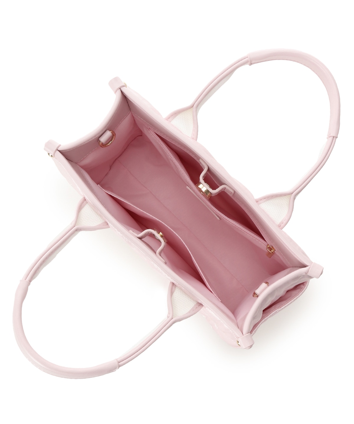 ロゴテープリボン　ハンドバッグ