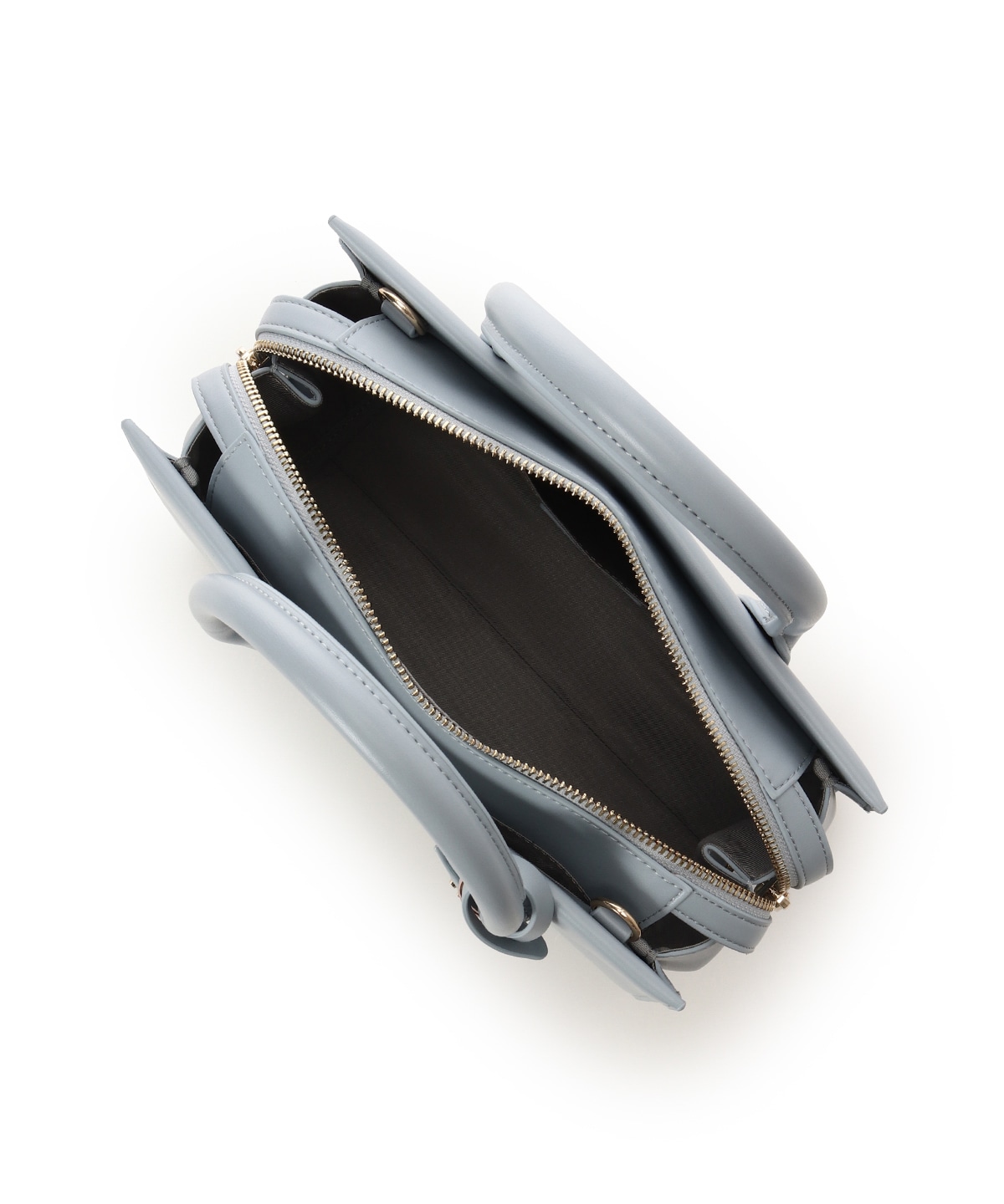 ロゴ金具ハンドバッグ