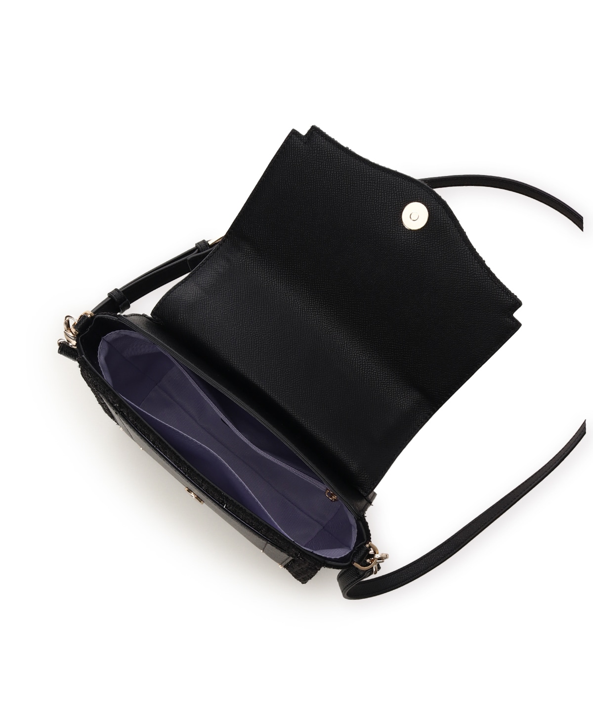 新色ツイードダイヤカットショルダーバッグ