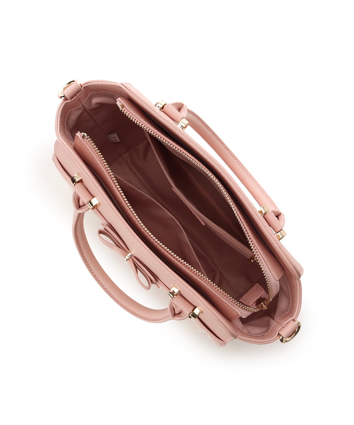 新色ツイードアクセントリボンハンドバッグ