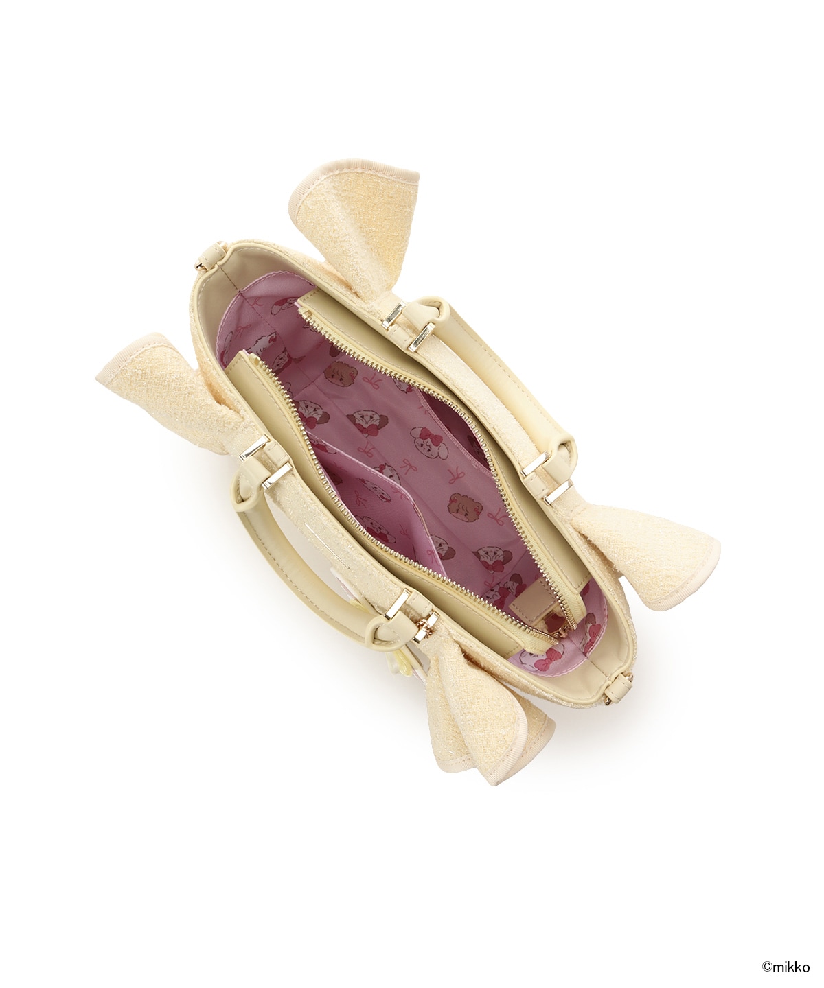 Lil ala mode×SAMANTHAVEGAコレクション ツイードフリルハンドバッグ