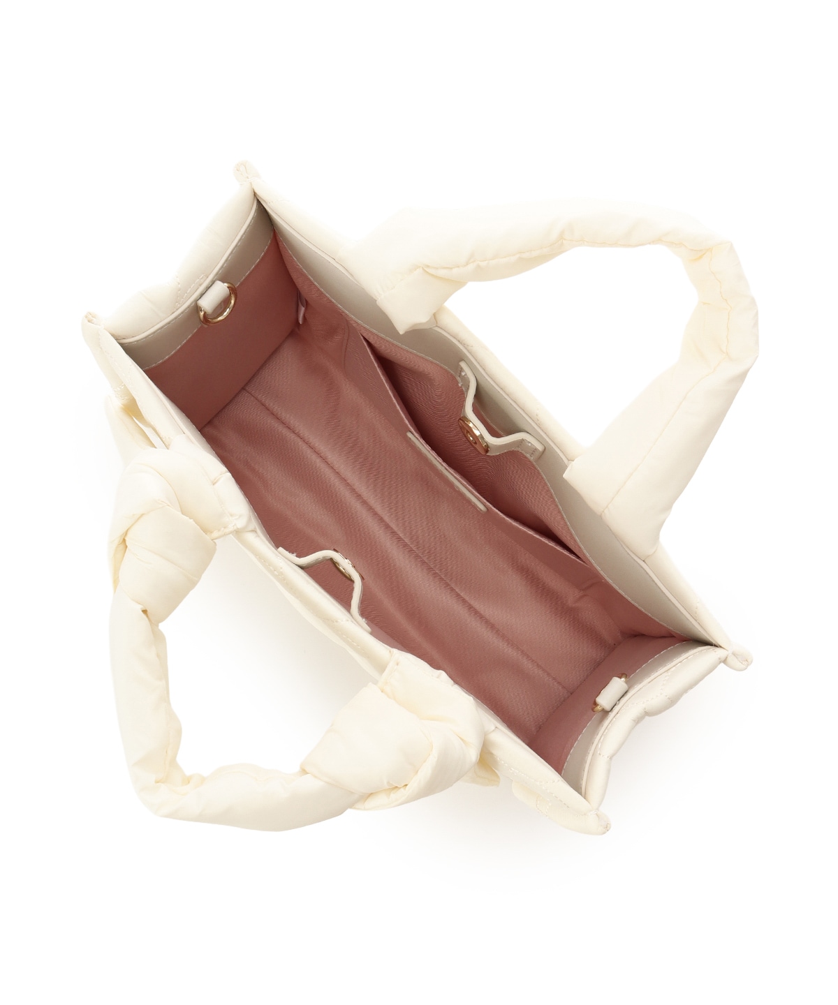 リボンキルティングハンドバッグ