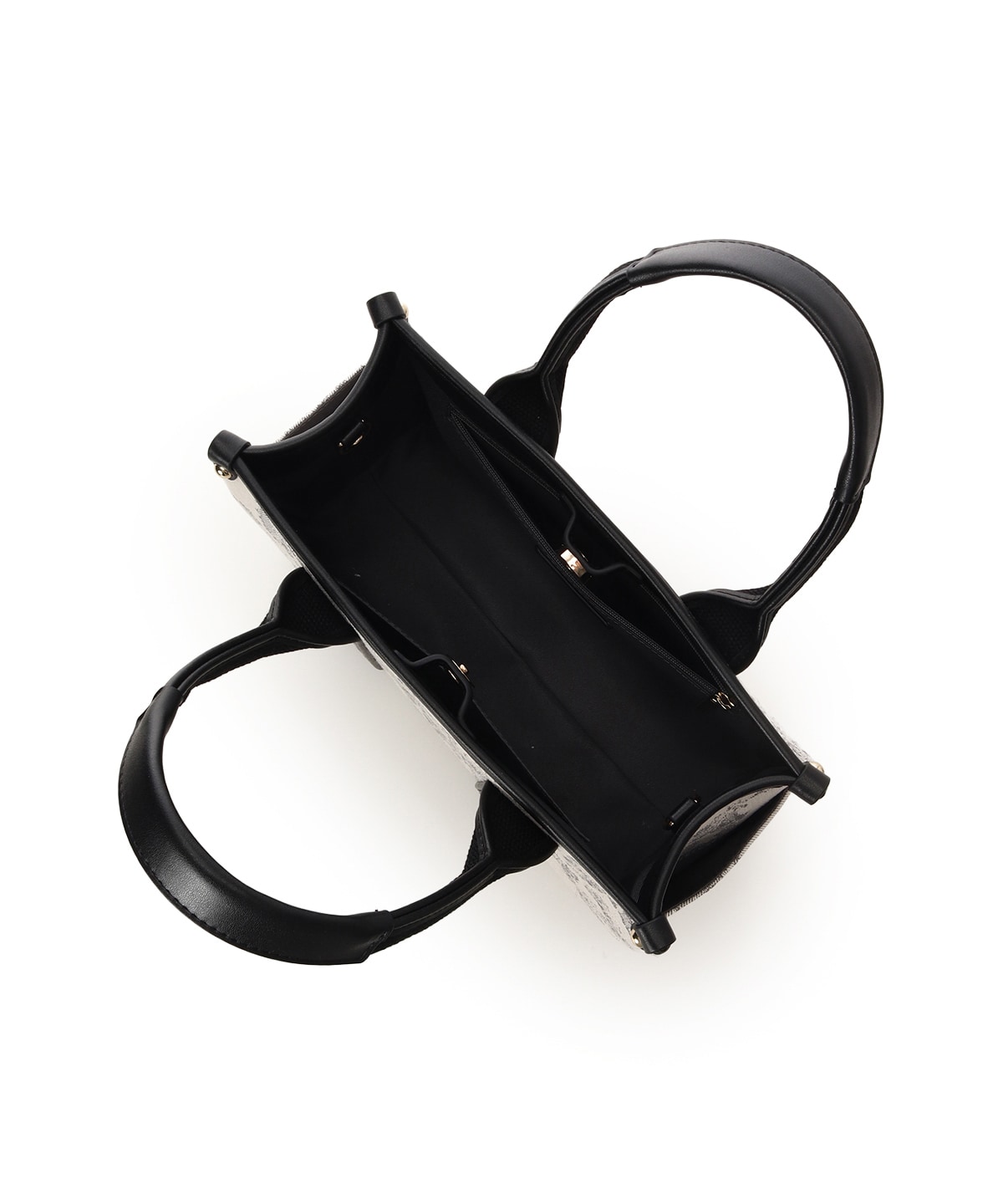 ロゴテープジャガード調トートバッグ（小）