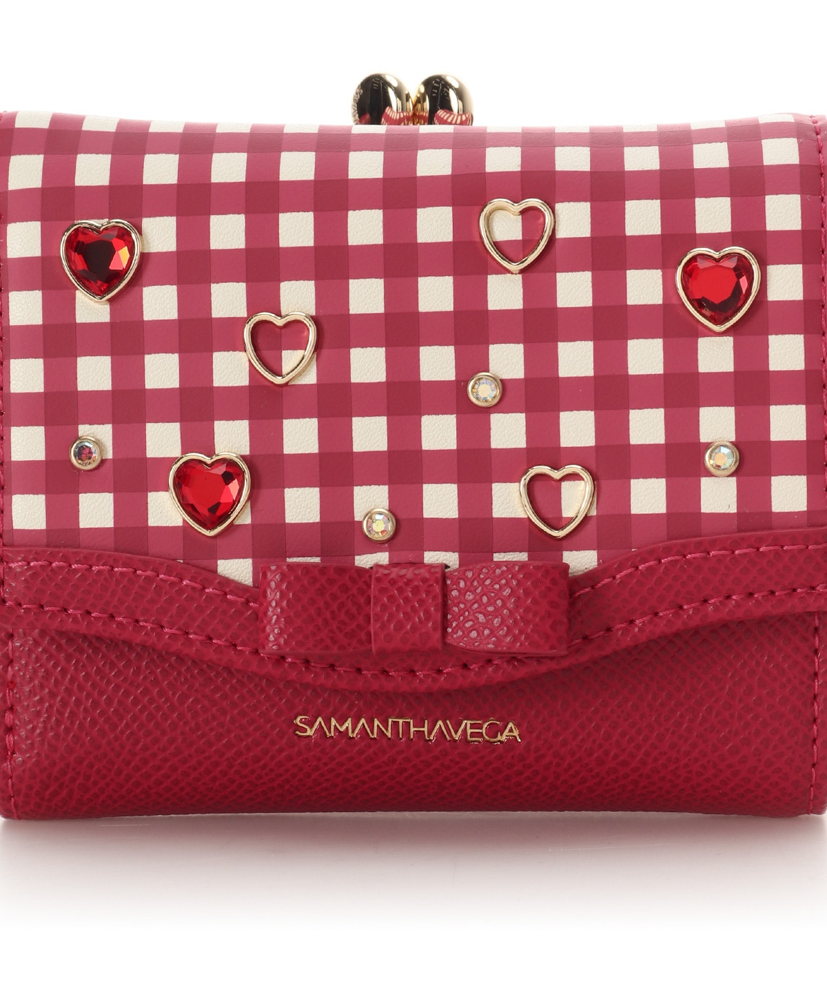 ストロベリーギンガム折財布