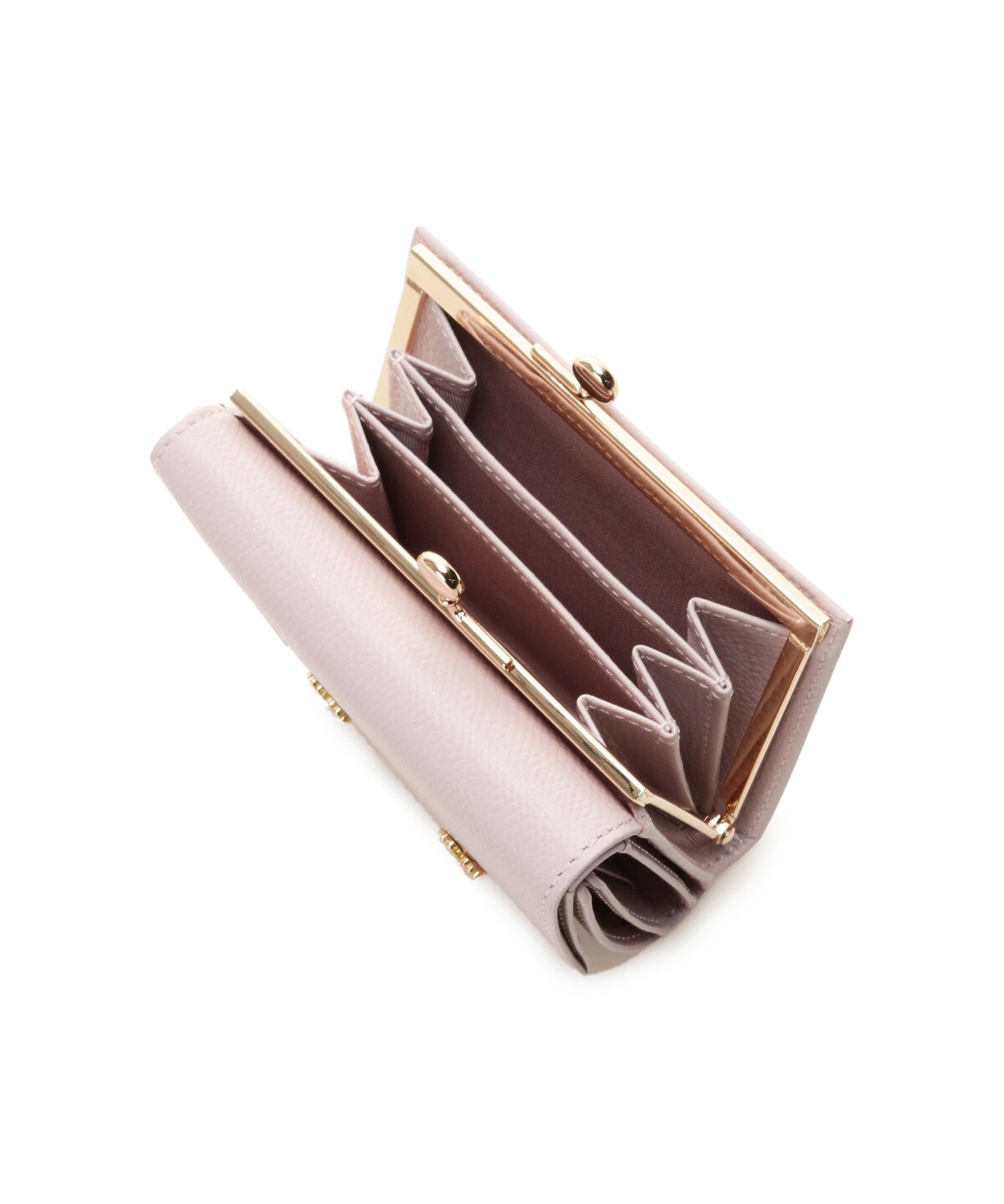 サマンサタバサプチチョイス  フラワーバー金具シリーズ　折財布　ピンク