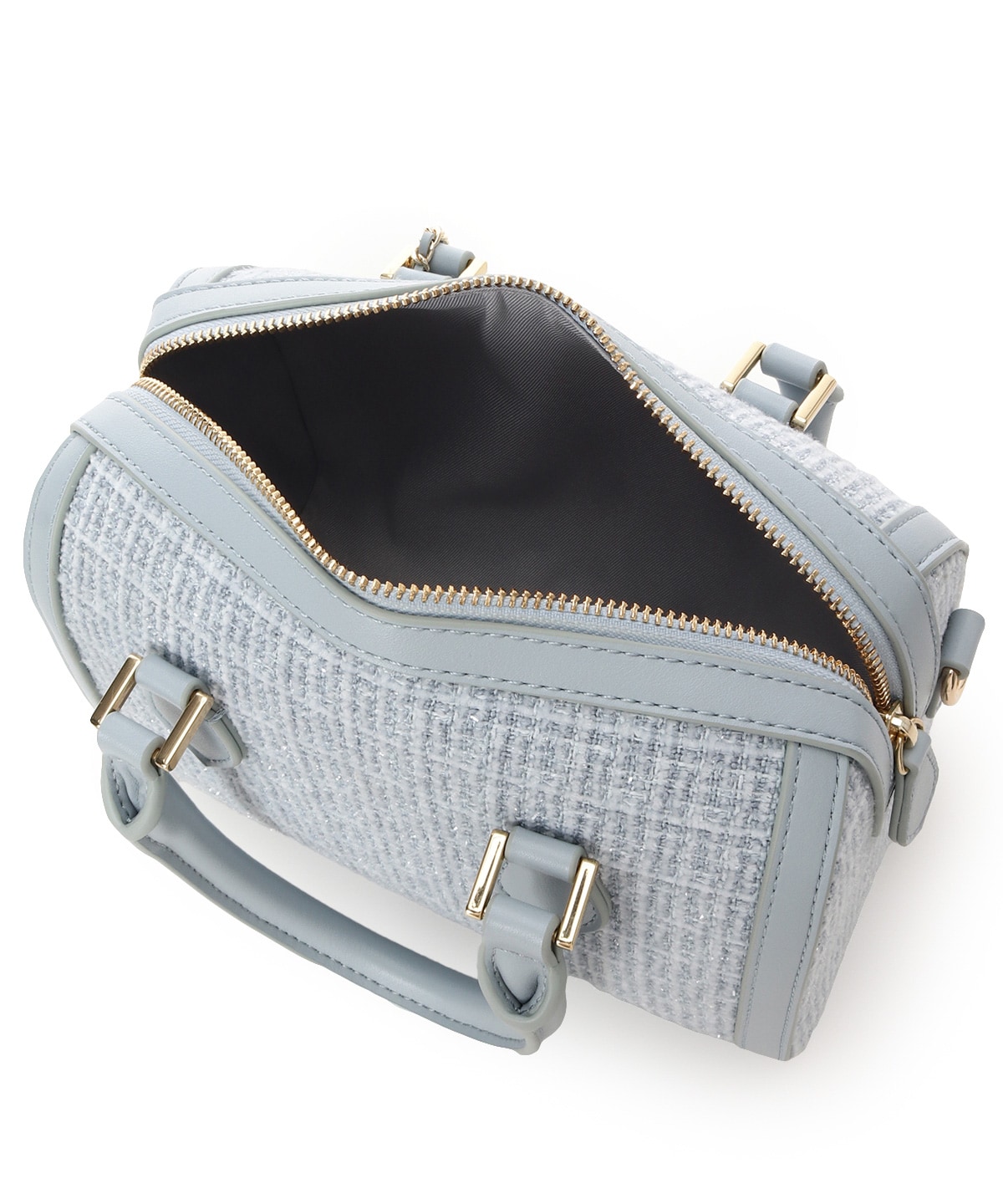 ツイード ボストンバッグ