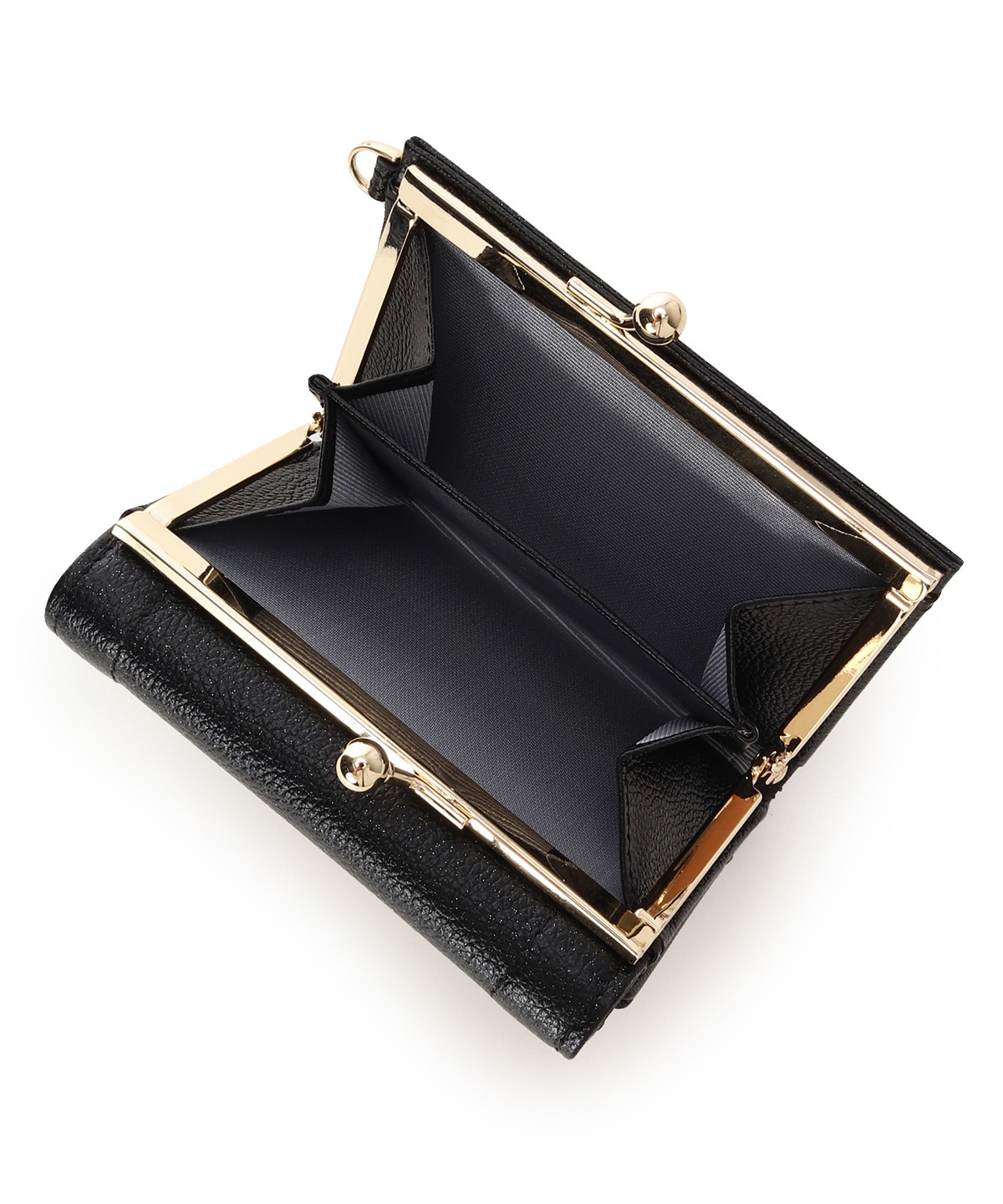 ラメフラワービジュー 折財布