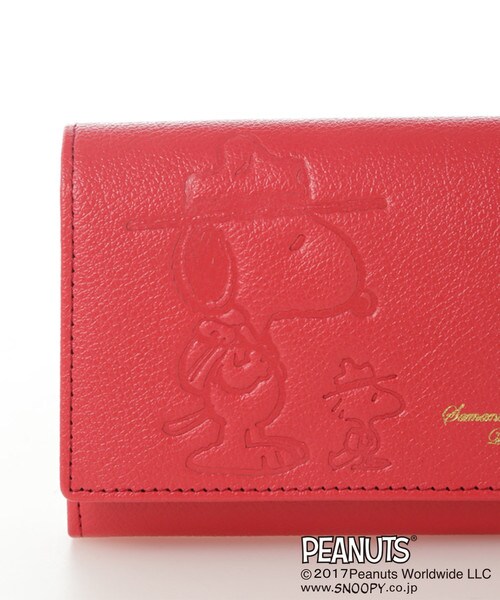 スヌーピービーグルスカウトかぶせ長財布 Free レッド Samantha Thavasaサマンサタバサグループ 公式オンラインショップ