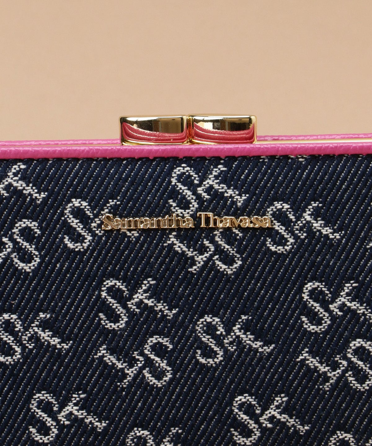 Denim ST Jacquard二つ折り口金財布