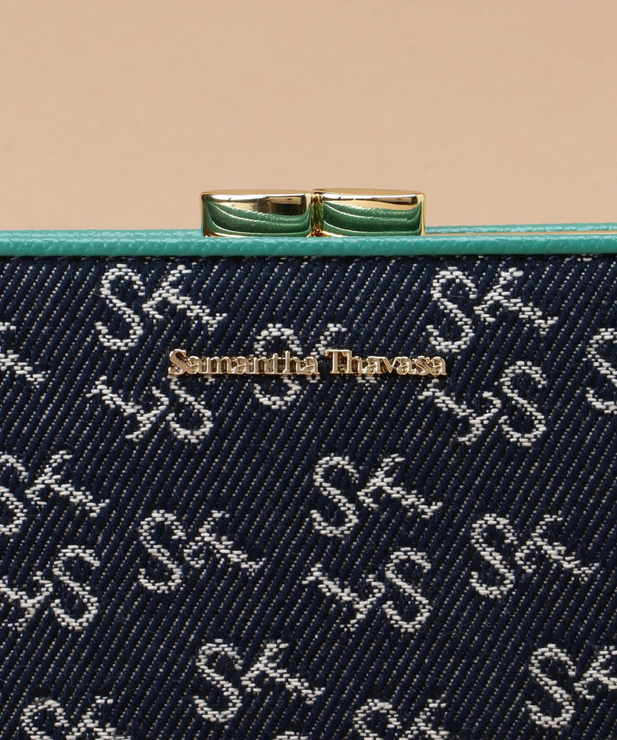 Denim ST Jacquard二つ折り口金財布
