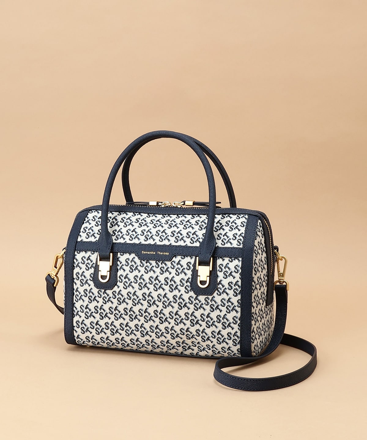 ST Jacquard シルエット ボストンバッグ