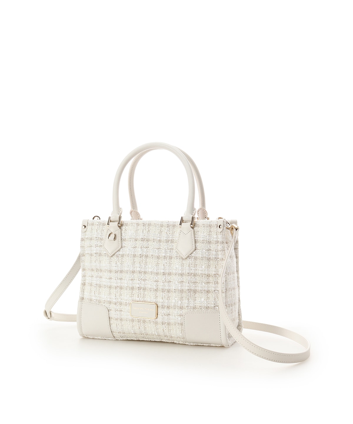 [Holiday Collection]ファンシーツイード スクエアハンドバッグ