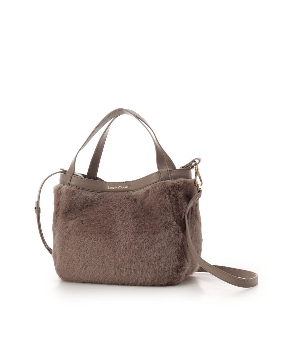 ポーチ付き コンパクトファーバッグ