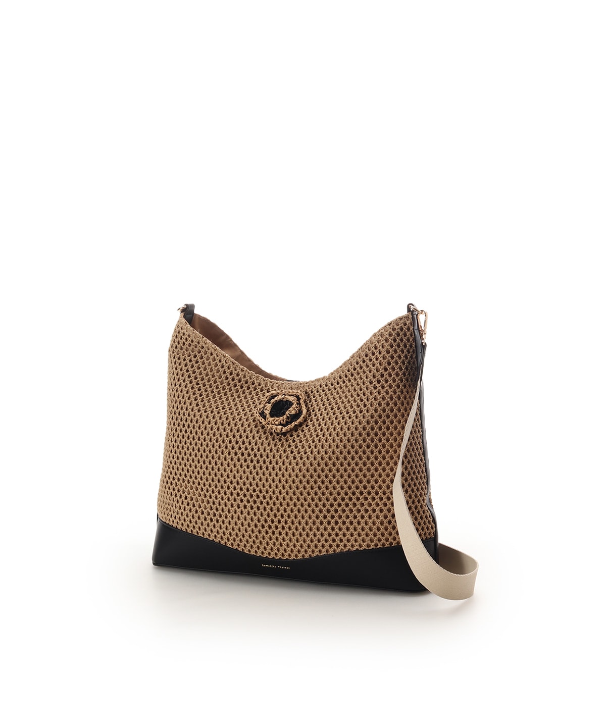 ワンポイントフラワーモチーフ フリルバッグ