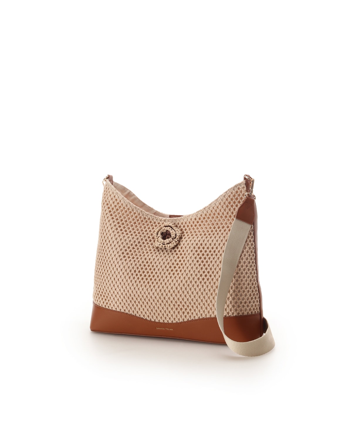 ワンポイントフラワーモチーフ フリルバッグ