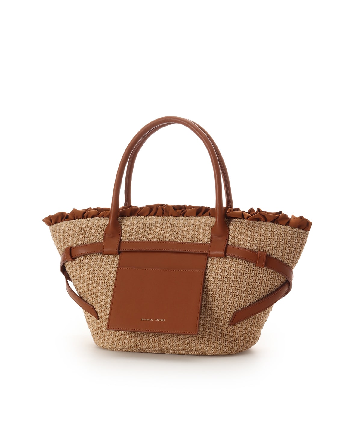 フロントポケットかごバッグ