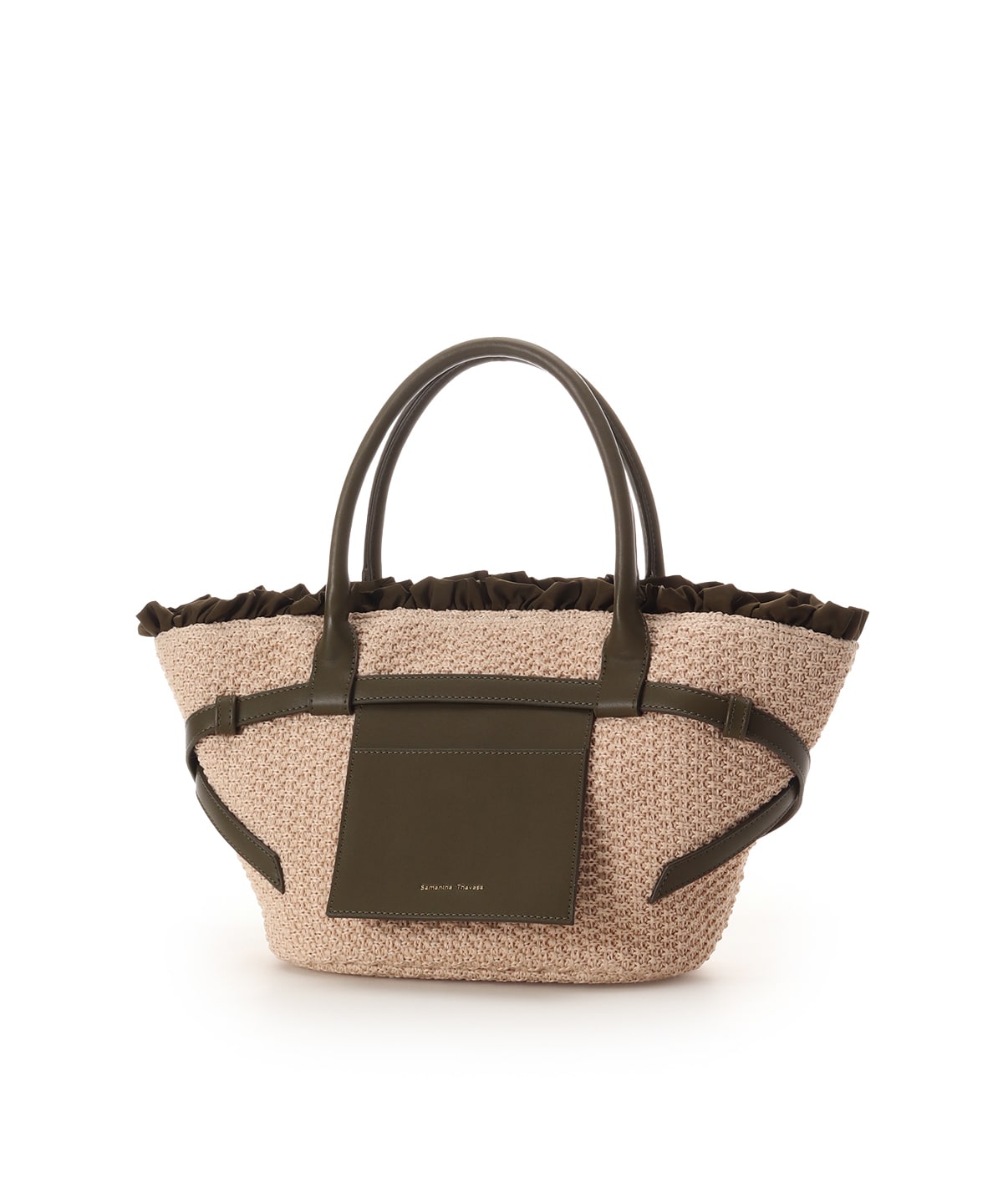 フロントポケットかごバッグ