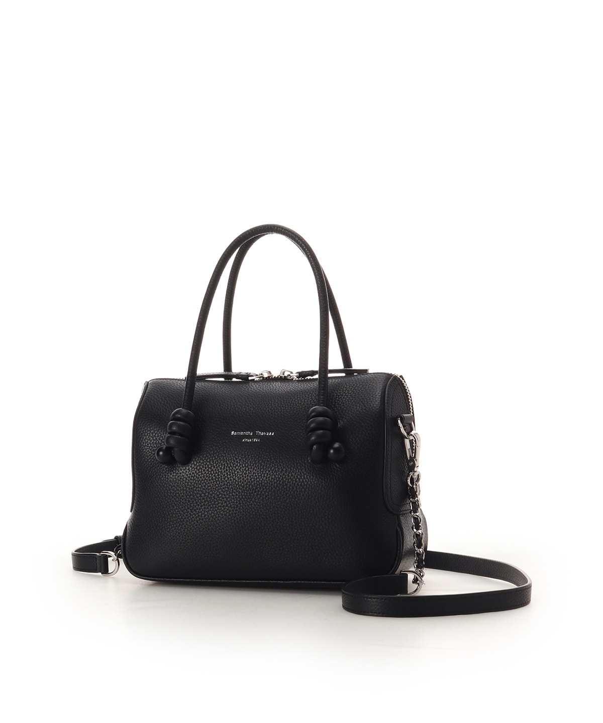 ノットデザインレザーハンドバッグ 大サイズ