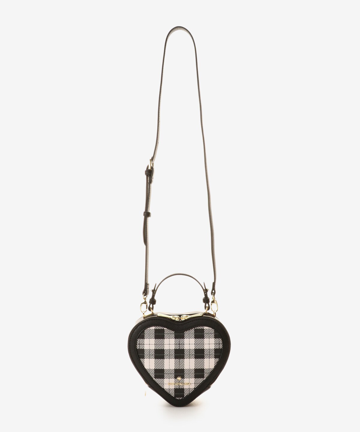 ハート型ショルダーバッグ チェック Free ブラック Samanthavegaサマンサタバサ公式オンラインショップ