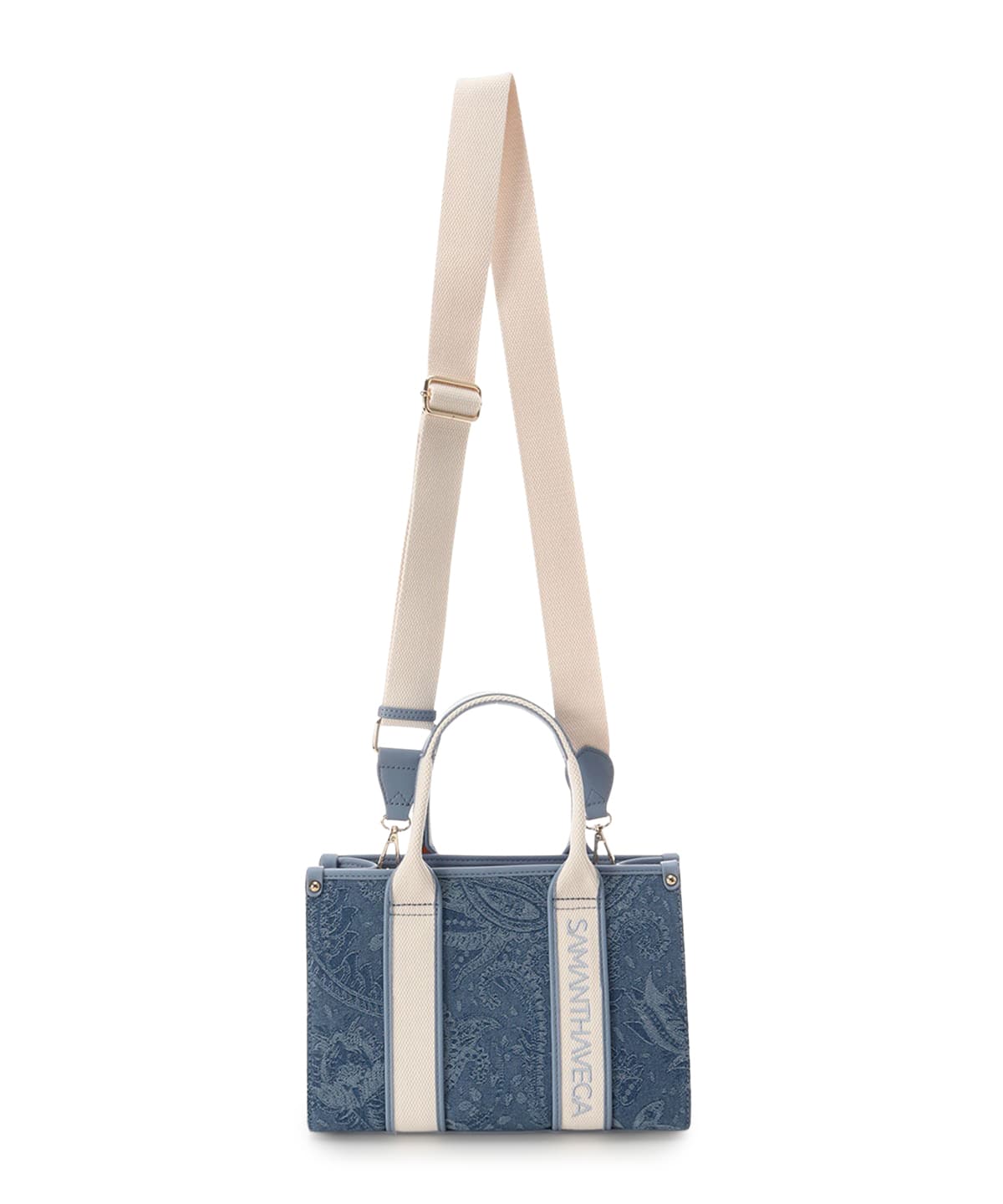 ロゴテープジャガード調トートバッグ（小）