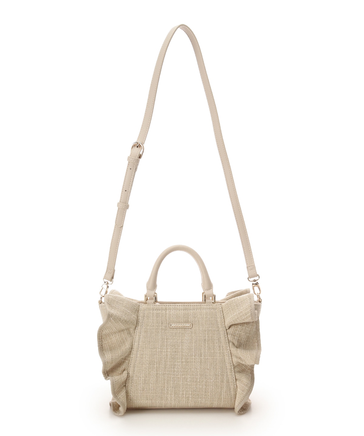 ラメフリルハンドバッグ