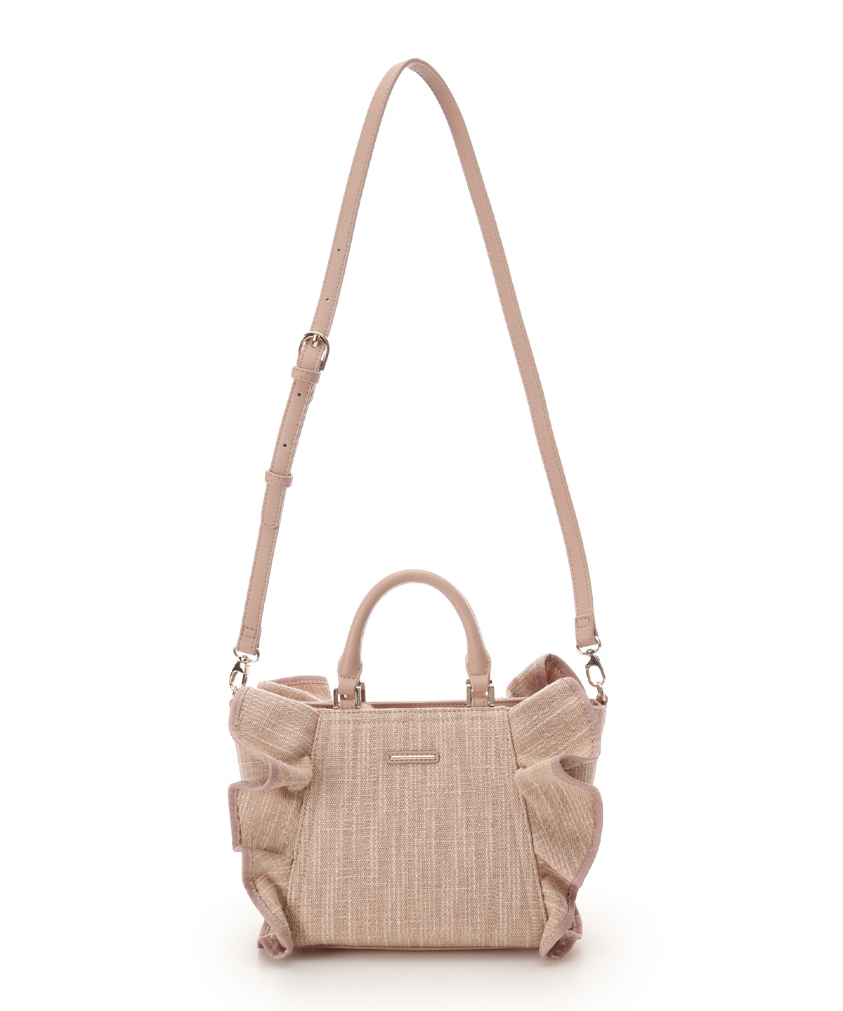 ラメフリルハンドバッグ