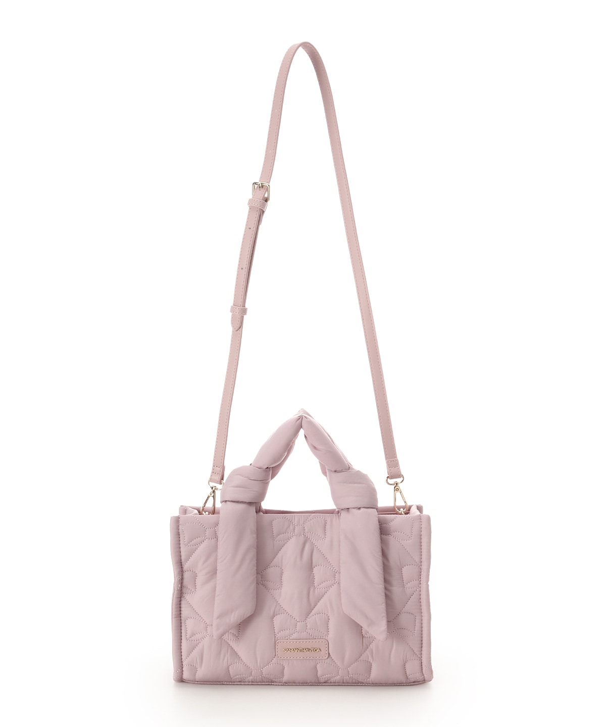 リボンキルティングハンドバッグ