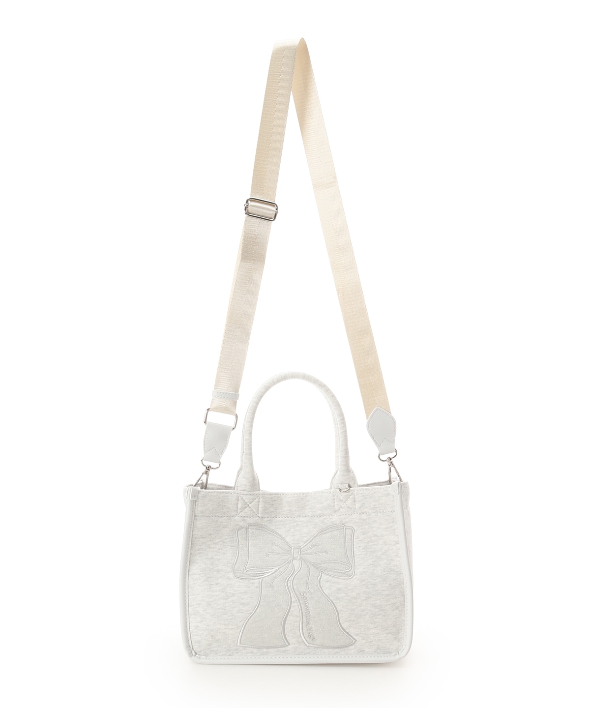 リボン刺繍ハンドバッグ