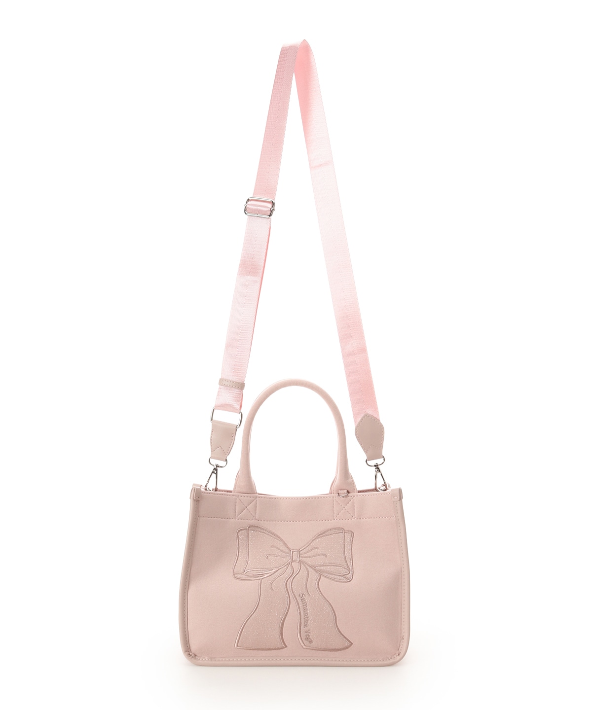 リボン刺繍ハンドバッグ