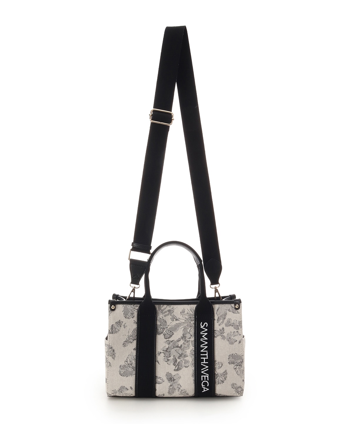 ロゴテープジャガード調トートバッグ（小）