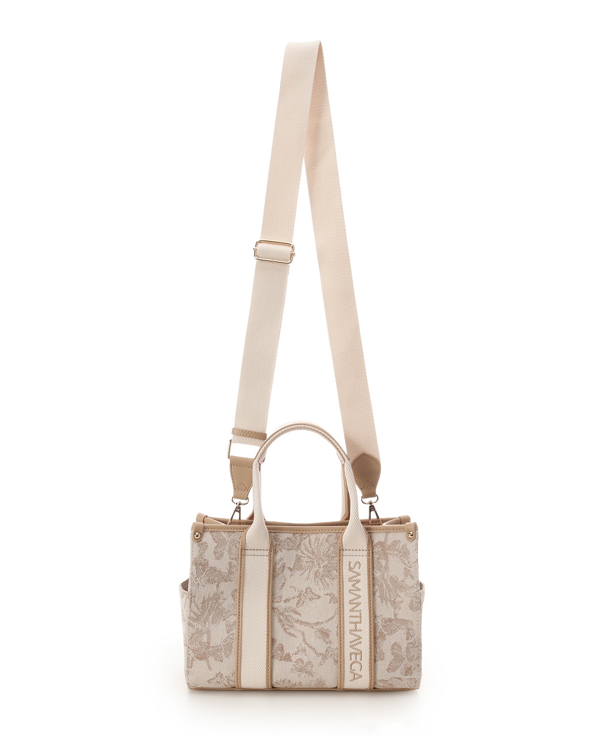 ロゴテープジャガード調トートバッグ（小）