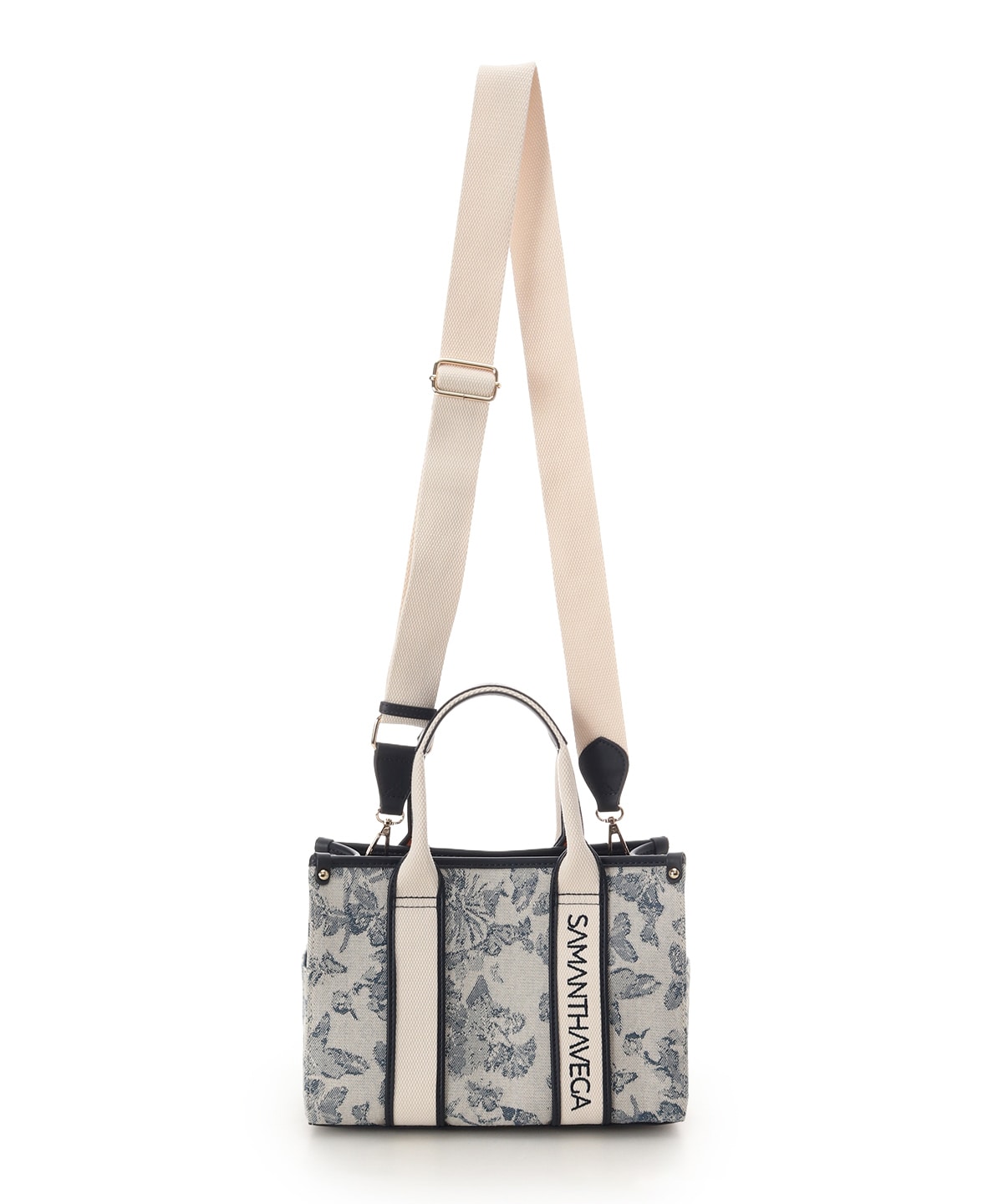 ロゴテープジャガード調トートバッグ（小）