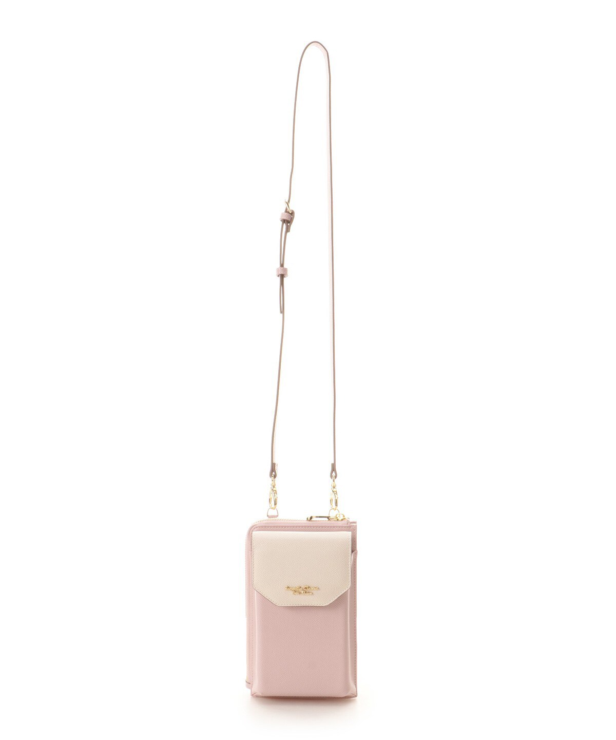 シンプルバイカラー ウォレットショルダー(FREE ピンク): Samantha