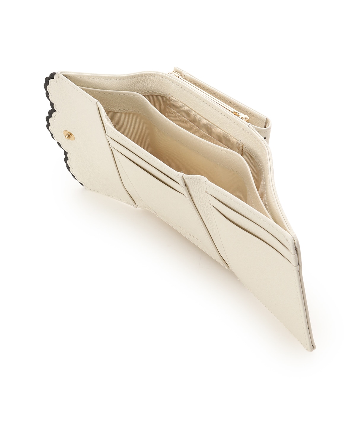 スカラップドット 折財布