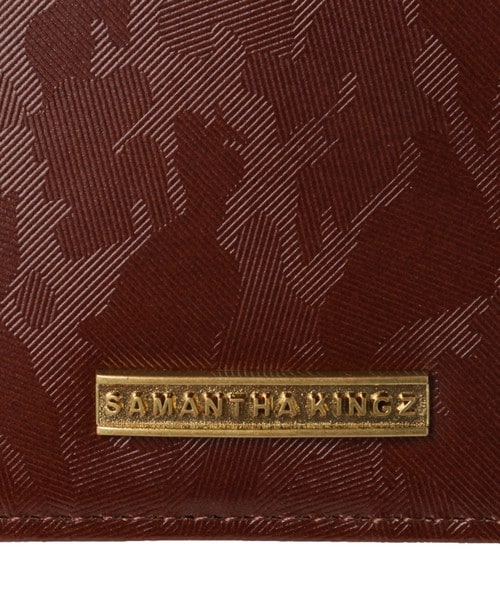 カモフラ柄型押しレザー 折財布(FREE ブラウン): KINGZサマンサタバサ公式オンラインショップ