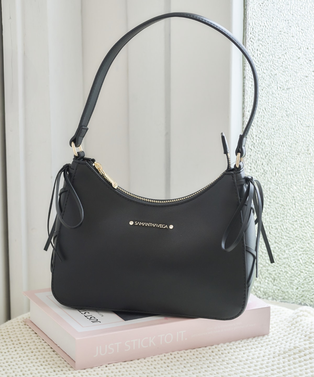 バレエコアレースアップワンショルダーバッグ