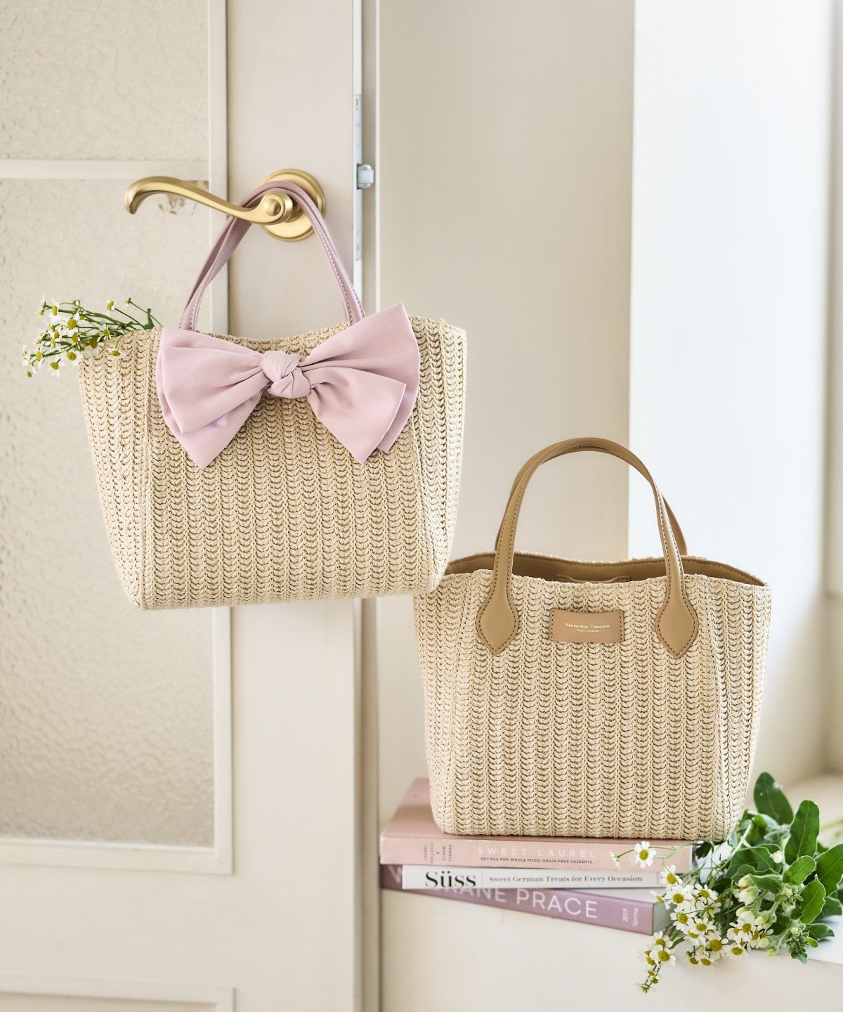 ビッグリボンかごバッグ