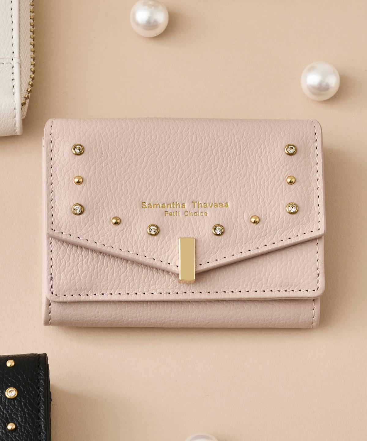 ゴールドスタッズ ミニ折財布