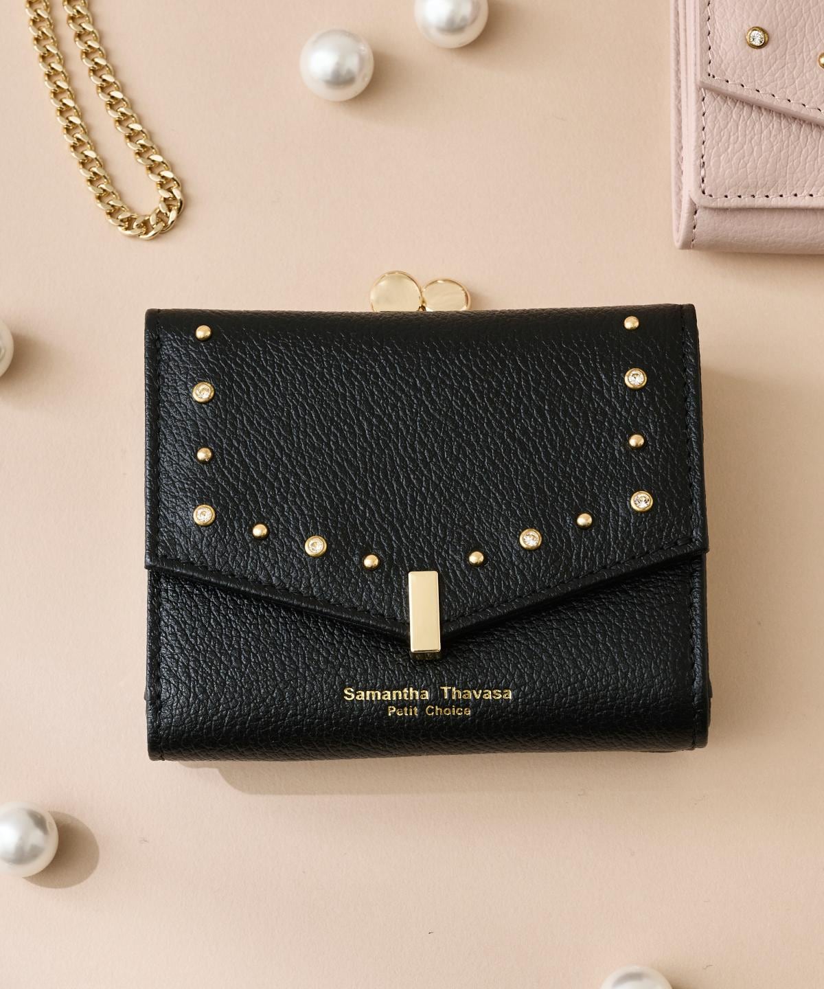 ゴールドスタッズ 折財布