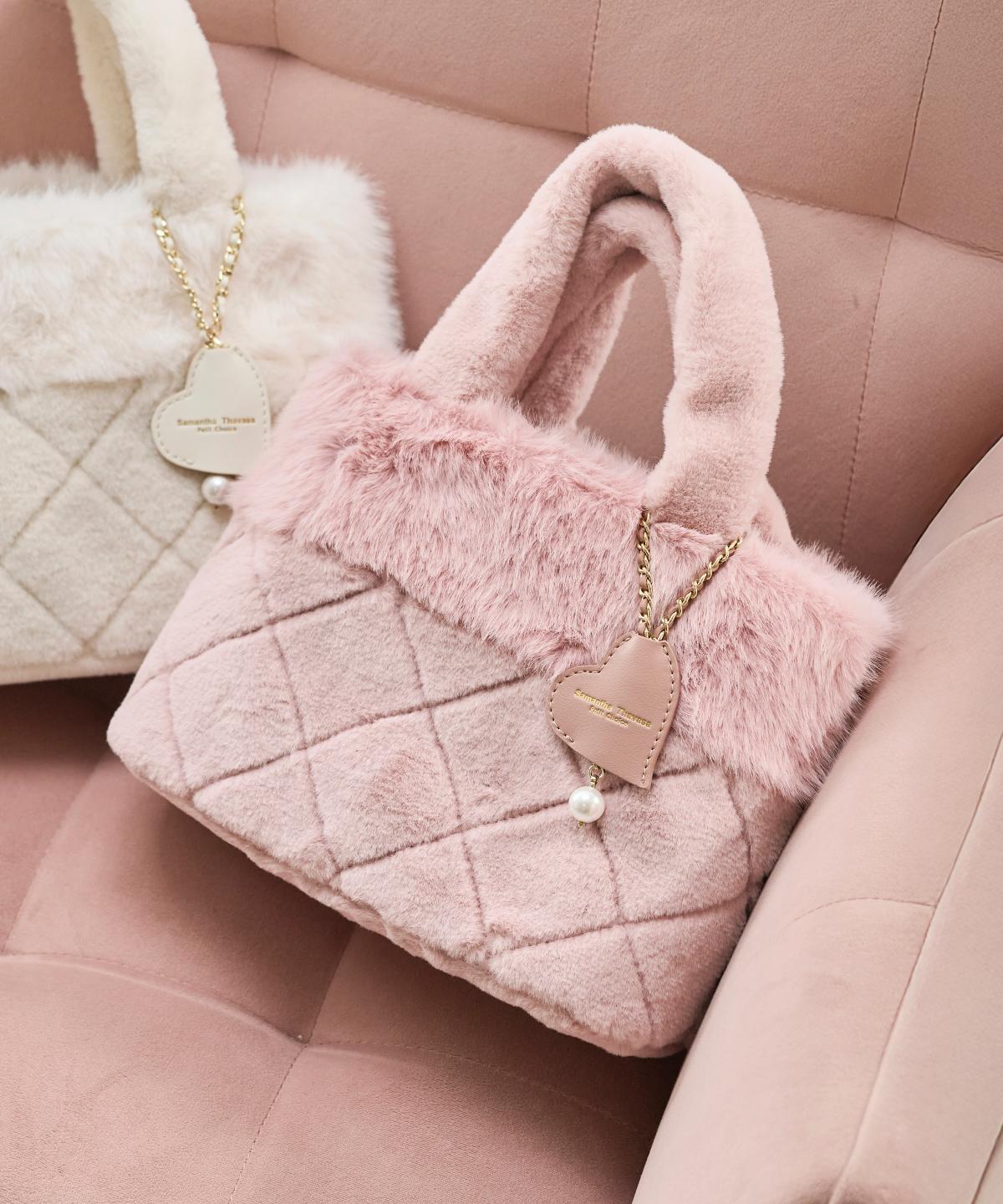 キルティングファーバッグ