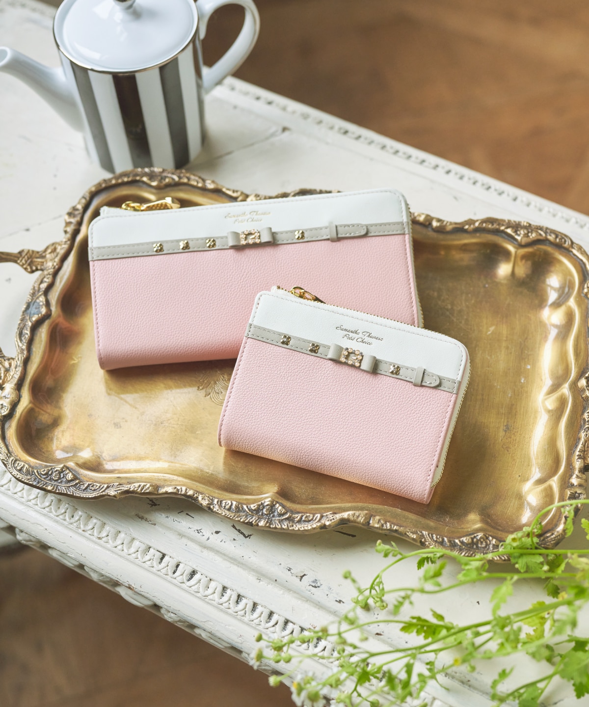 オンライン限定」リボンベルト折財布(FREE ピンク): Samantha Thavasa  