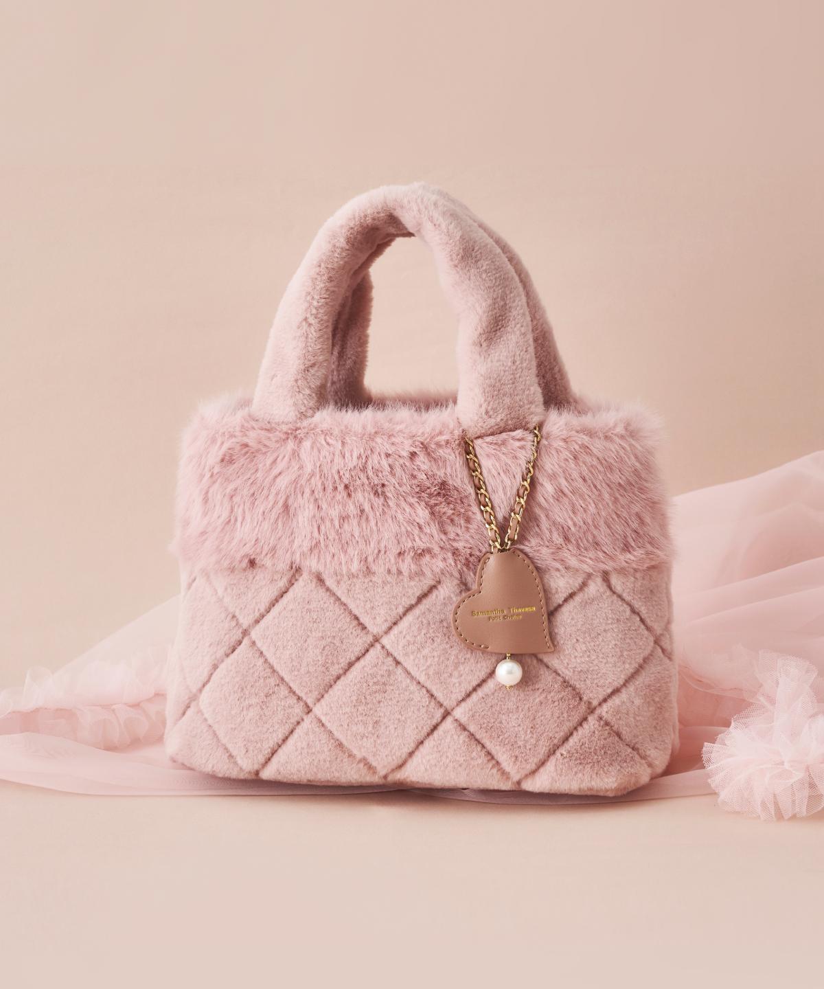 キルティングファーバッグ