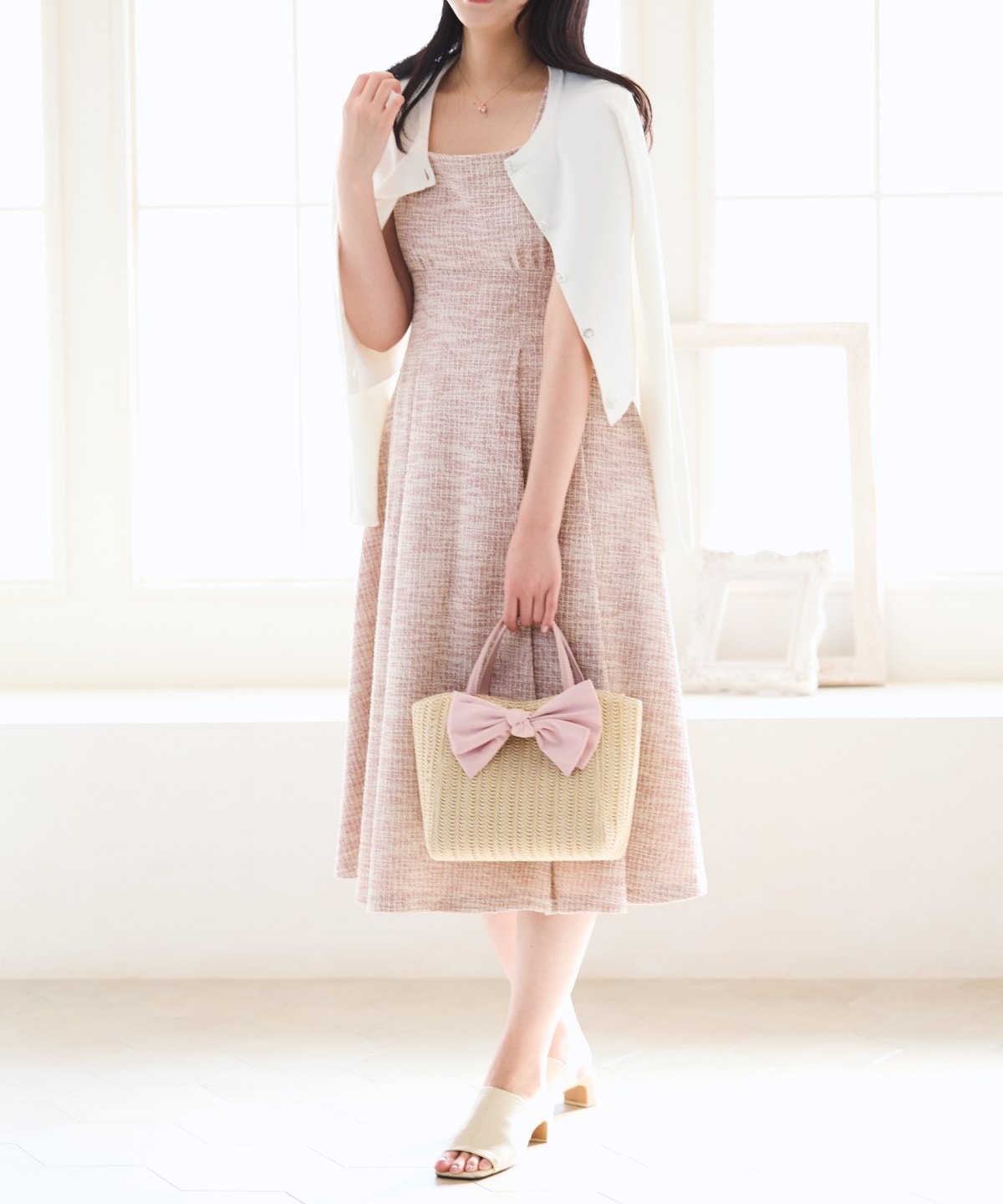 ビッグリボンかごバッグ