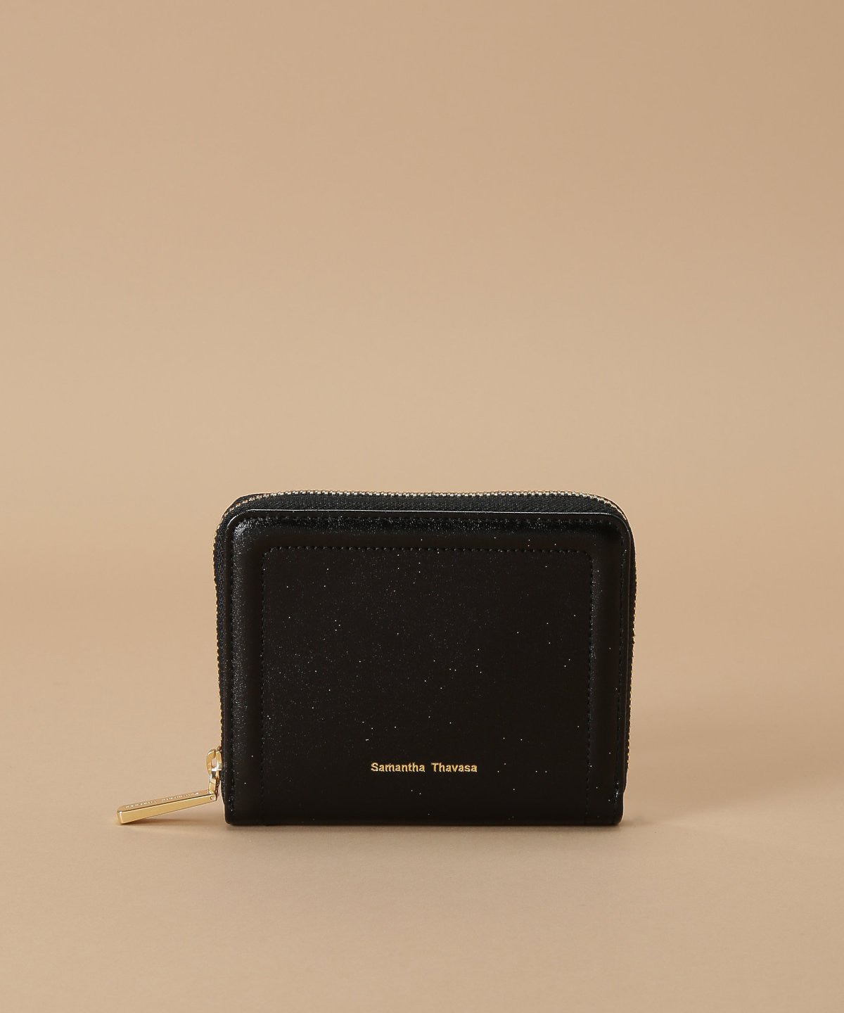 シンプルラメレザー 二つ折り折財布 Free ブラック Samantha Thavasaサマンサタバサ公式オンラインショップ