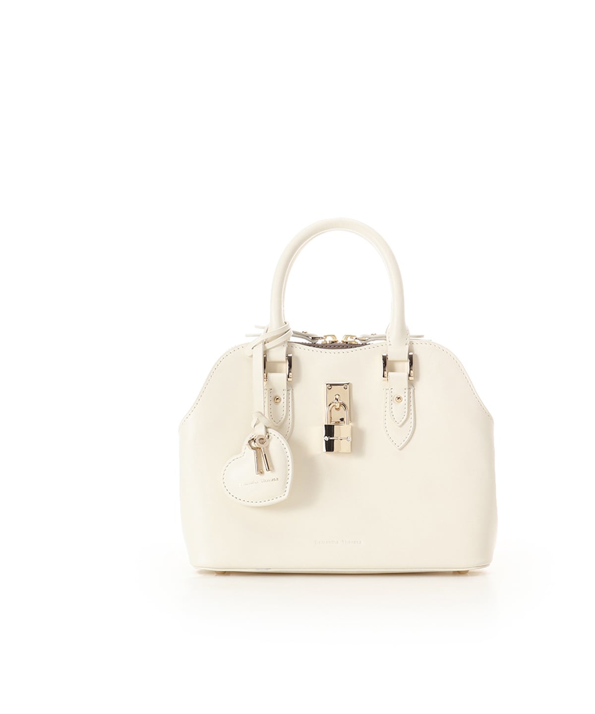 ハートモチーフレザーハンドバッグ 小サイズ