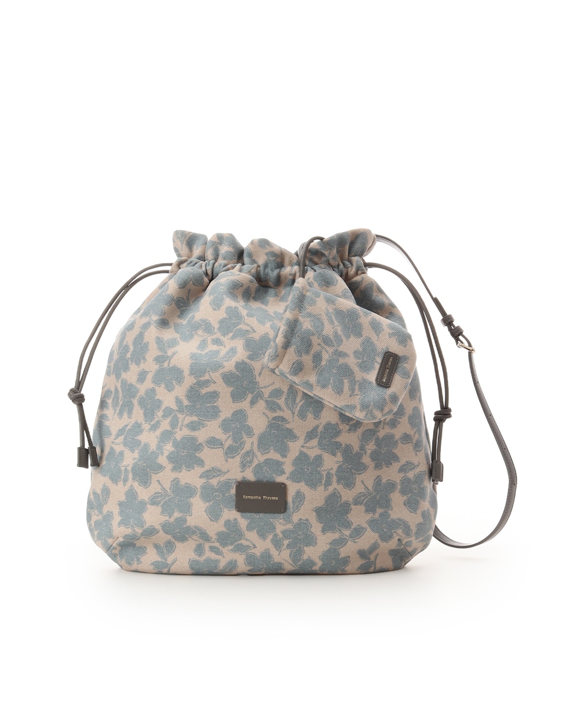 ミニ巾着ポーチつき フラワーデザインショルダーバッグ